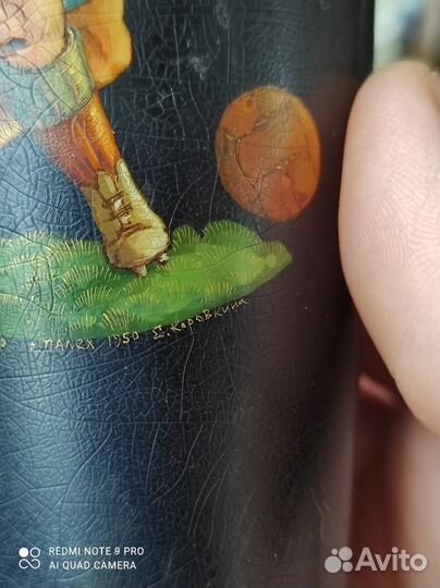 Кубок спортивный серебро ручная роспись 1950 г