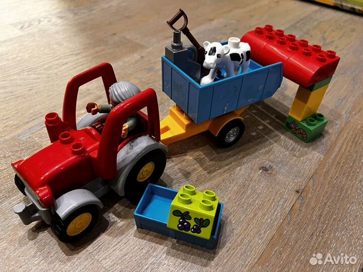 Трактор фермер и животные в загончике набор lego