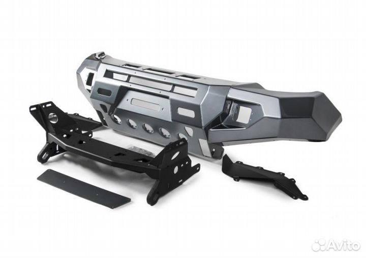 Бампер силовой передний rival алюминиевый черный M