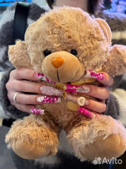 Корейский, крейзи маникюр, наращивание фикс цена