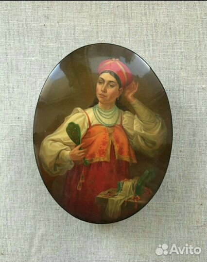 Шкатулка Федоскино Папье маше, руч роспись