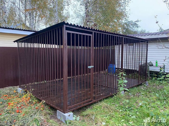 Вольер для собак с установкой