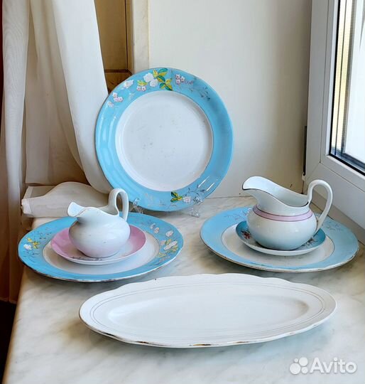 Старинная посуда фарфор,фаянс, ф-ка Кузнецова, О