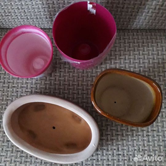 Горшки, кактусница новые СССР комплект для орхидей