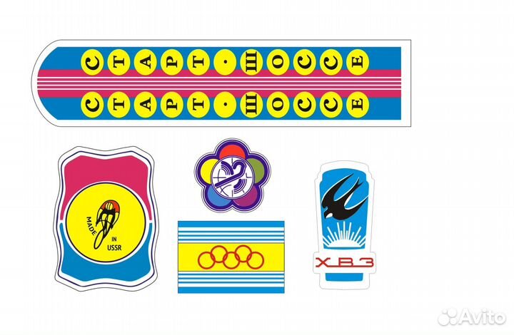 Комплект наклеек colnago, чемпион шоссе, старт шос