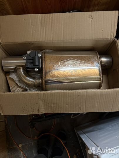 Продам прямоточный глушитель с заслонкой