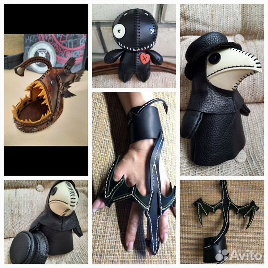 Кукла Вуду Voodoo, драконы, аксессуары из кожи