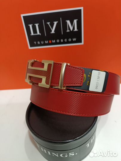 Ремень мужской hermes натуральная кожа люкс