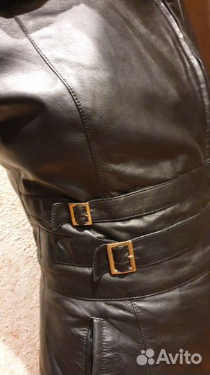 Кожаное пальто 40-42