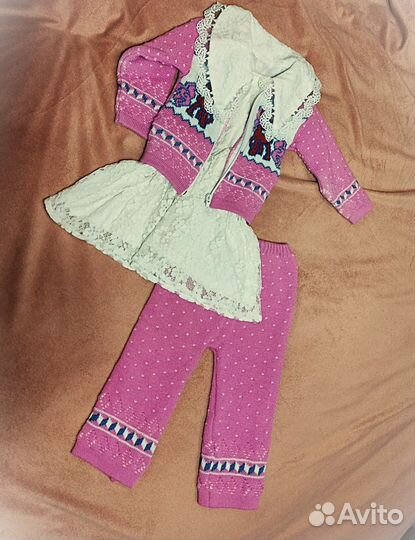 Штаники кофта на замке платье 74-80 см