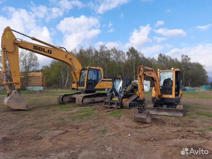 Миниэкскаватор минипогрузчик с Буром