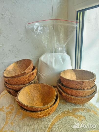 Кокосовая скорлупа для свечей