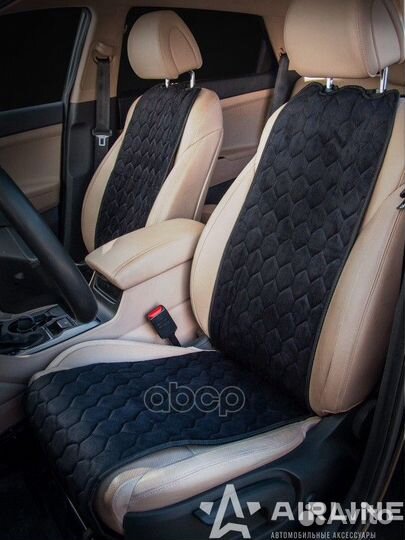 Накидки Алькантара, передние (2 шт.), черные