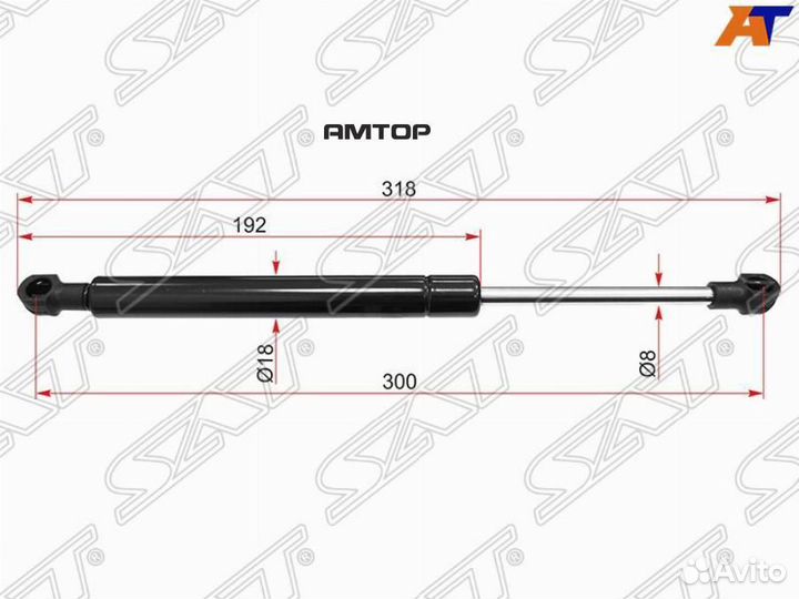 SAT ST-1117246 Амортизатор крышки багажника ford m
