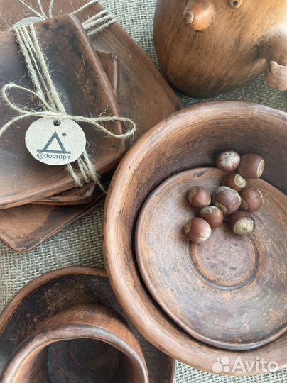 Посуда глиняная. Натуральная. Ручная работа