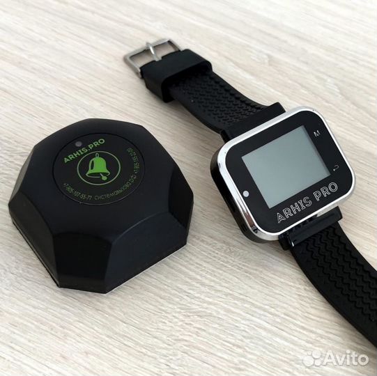 Кнопка вызова официанта модель Бургер с часами