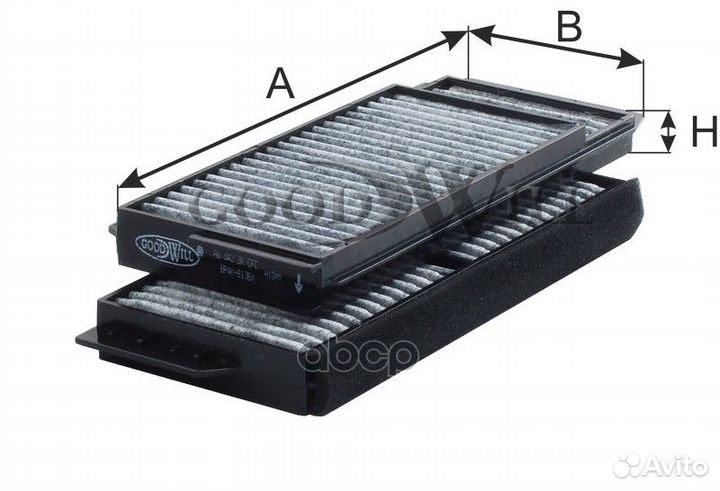 Фильтры салонные угольные BP4K61J6X CC2961J6X