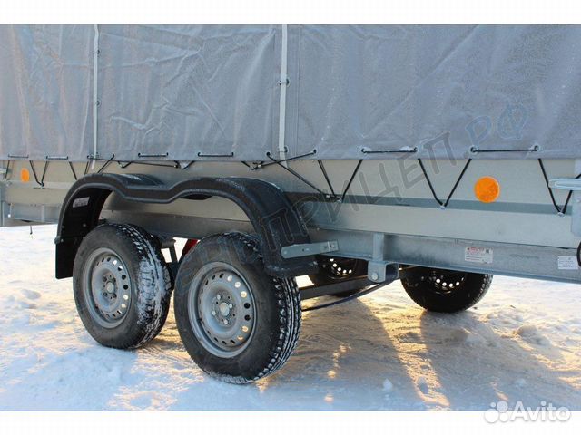 Двухосный прицеп с тентом под категорию В