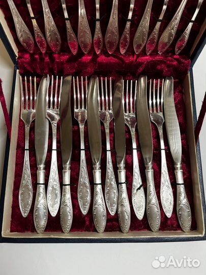 Набор столовых приборов мельхиор СССР