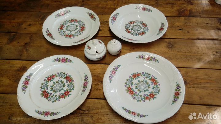 Набор из 4 тарелок и для специй зик СССР кл.1974-1