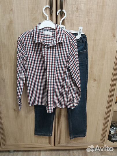 Рубашка и джинсы, 128