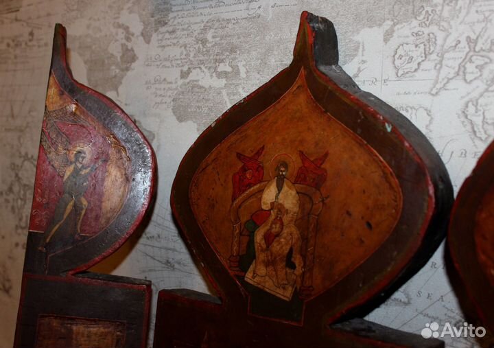 Икона Триптих складень Святая Троица 55*52*9