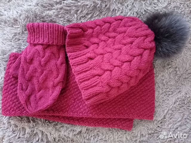 Комплект шапка и снуд женский
