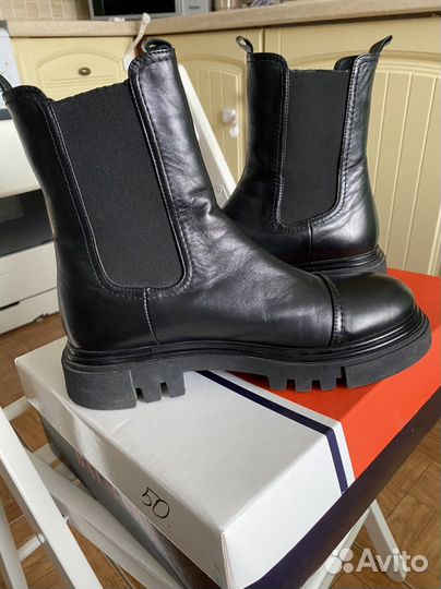 Ботинки кожаные