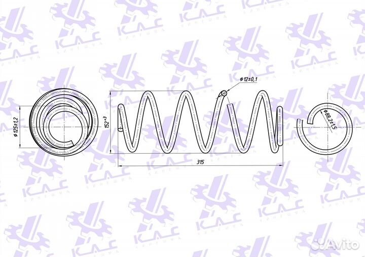 Пружина (2 шт.) передней подвески LADA xray