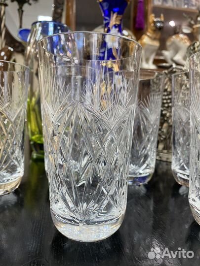 Хрустальные стаканы богемия набор