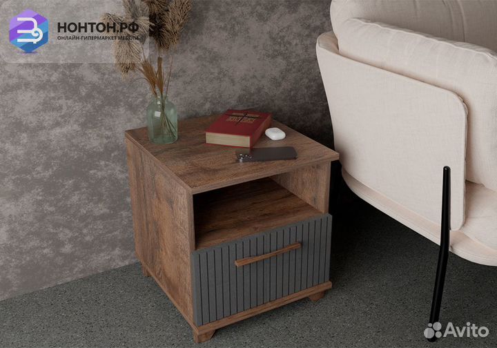 Тумба прикроватная с ящиком Копенгаген дуб самдал
