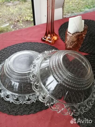 Салатник ажурный ваза для фруктов сухарница стекло