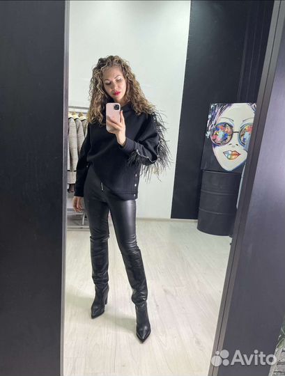 Леггинсы женские кожаные