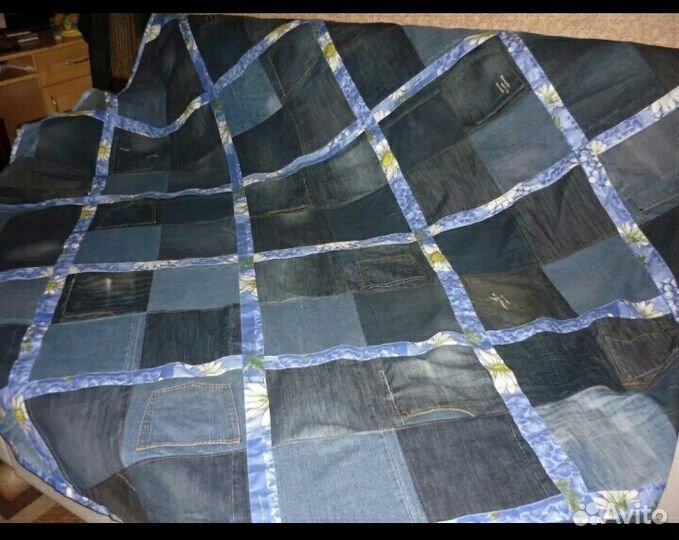 Покрывало джинсовое