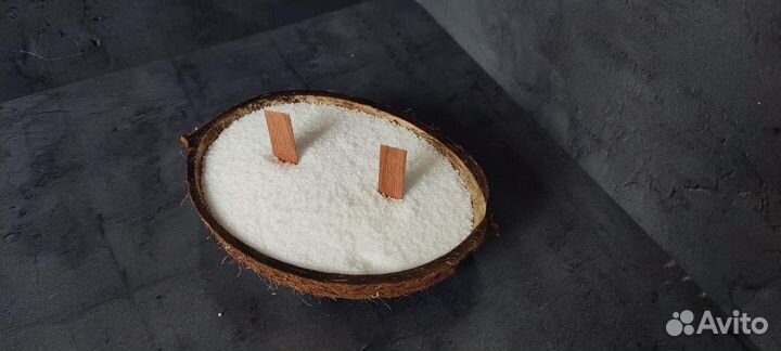 Насыпная свеча в кокосовой скорлупе(в гранулах)