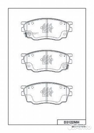 Kashiyama D3122MH D3122MH колодки дисковые п.\ Maz