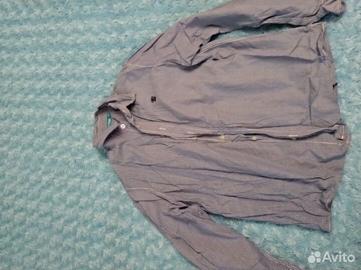 Рубашки в полосочку, на рост 152, за 2 шт