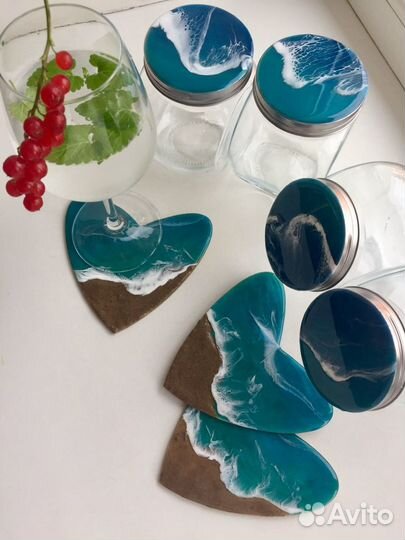 Подстаканники из эпоксидной смолы