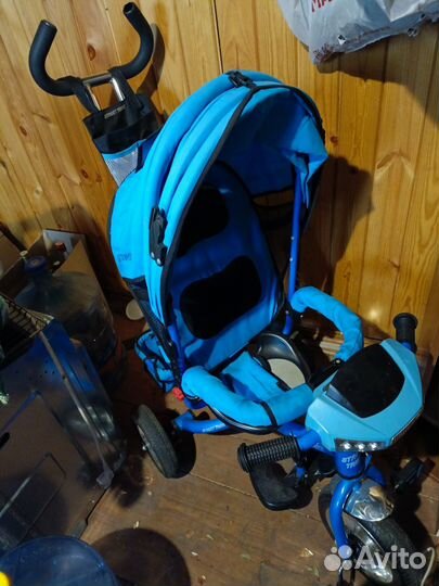 Велосипед коляска с ручкой, 3-х колёсный