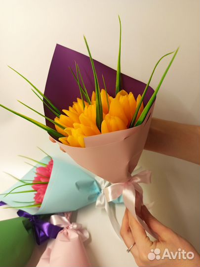 Букет из мыла тюльпаны