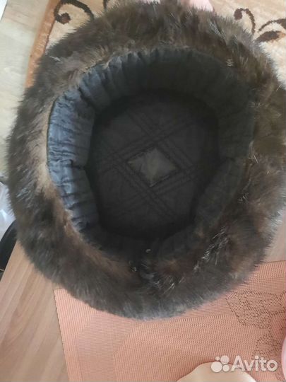 Норковая шапка мужская ушанка