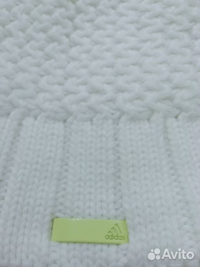 Adidas шапка с помпоном, двойная