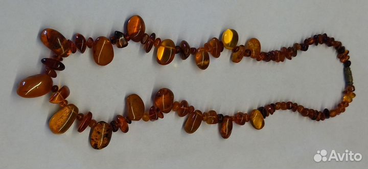 Бусы янтарь 42 см СССР 19.54 грамм
