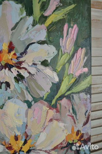 Картина маслом на холсте цветы