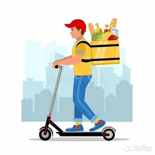Требуется курьер на самокате,доставка из ресторана