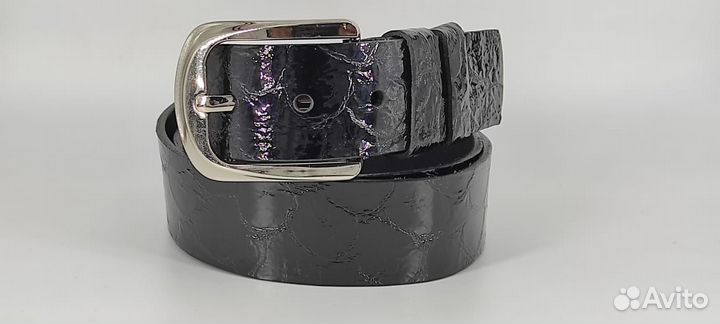 Ремень женский натуральная кожа лакированный