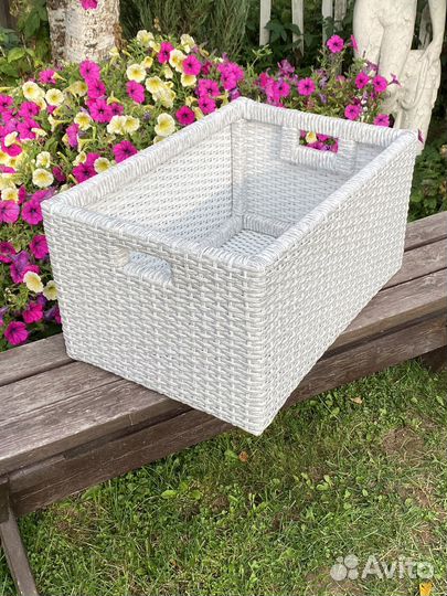Корзина, короб для хранения из ротанга