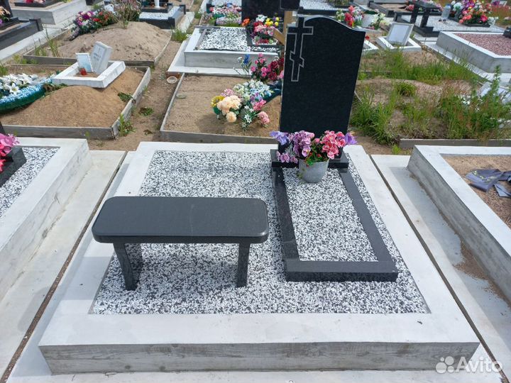 Установка бетонного поребрика / бетонных полов