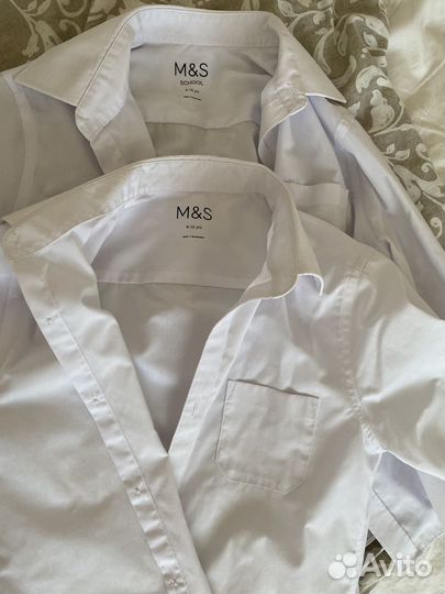 Рубашка белая на мальчика 140