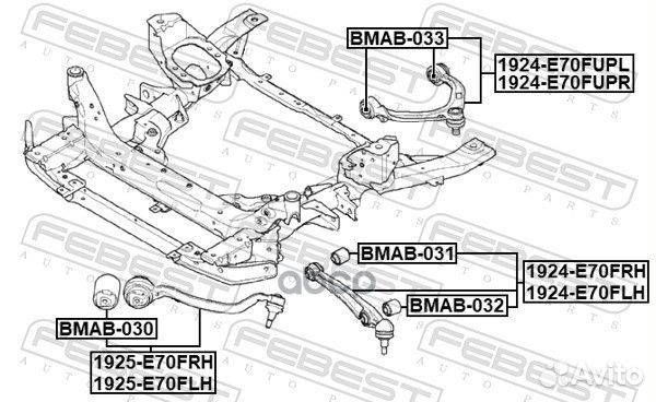 Сайлентблок переднего нижнего рычага bmab031 Fe